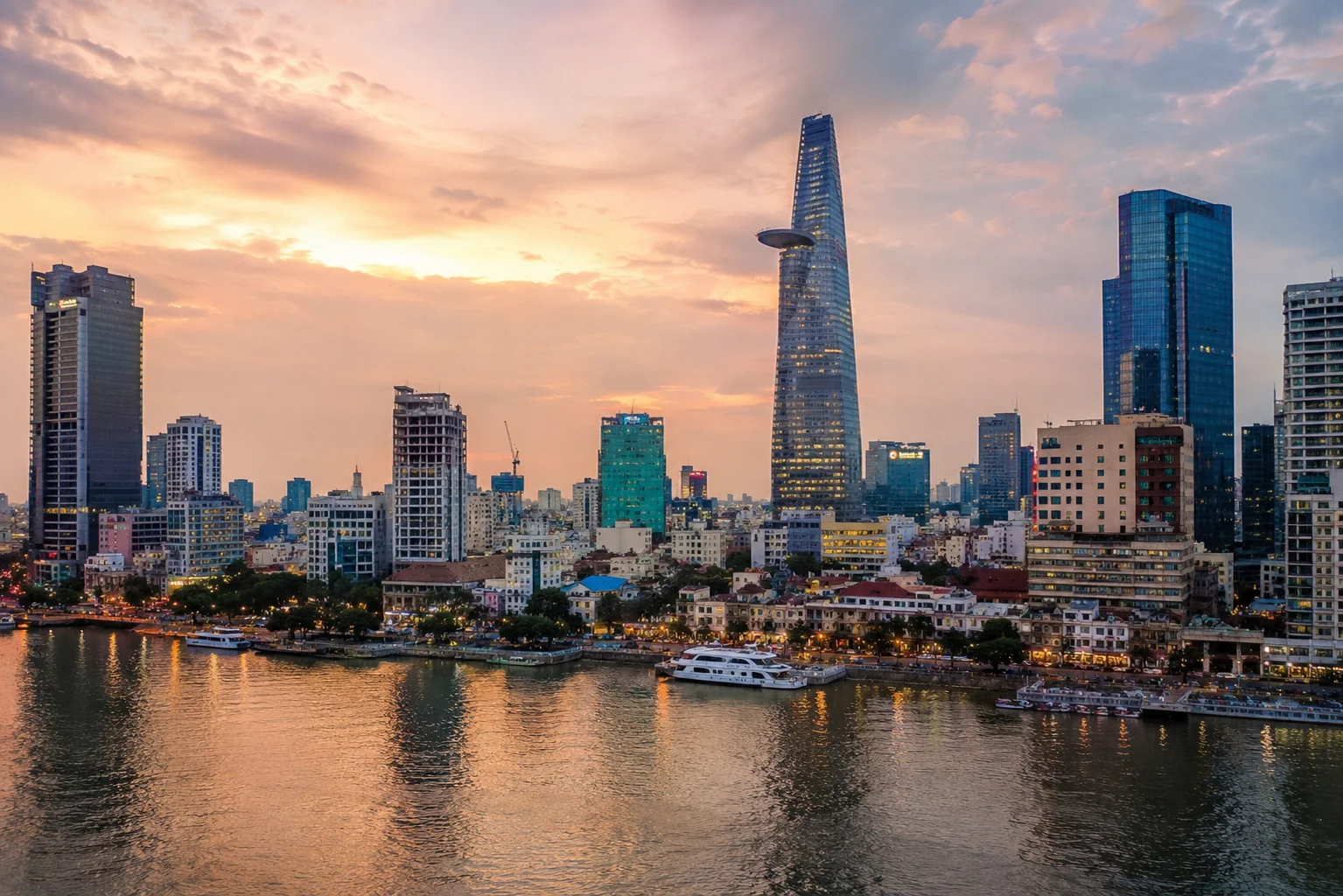 The skyline of Ho Chi Minh City, Vietnam
