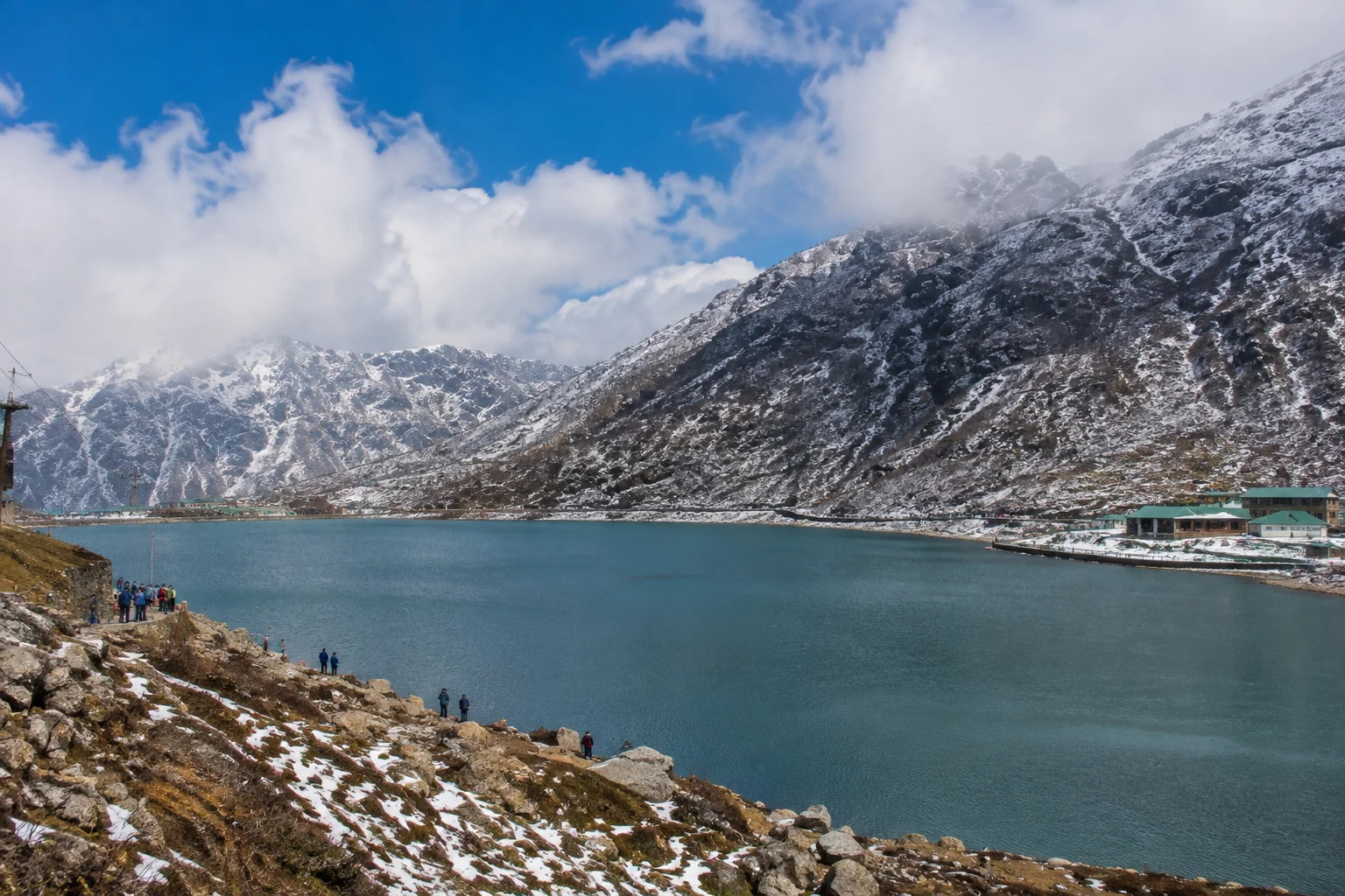 Tsomgo Lake at 3,780 metres in east Sikkim